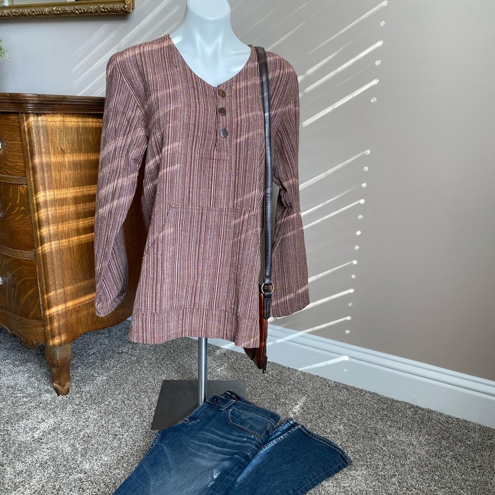 Earthbound three button tunic size medium